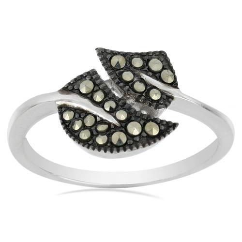0.29 CT AUSTRIAN MARCASITE STERLING SILVER RINGS #VR029063